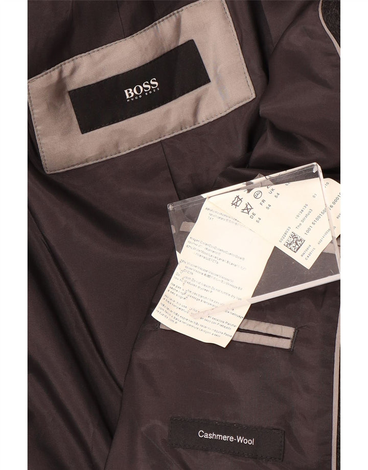 Płaszcz męski Hugo Boss EU 54 2XL Szara wełna