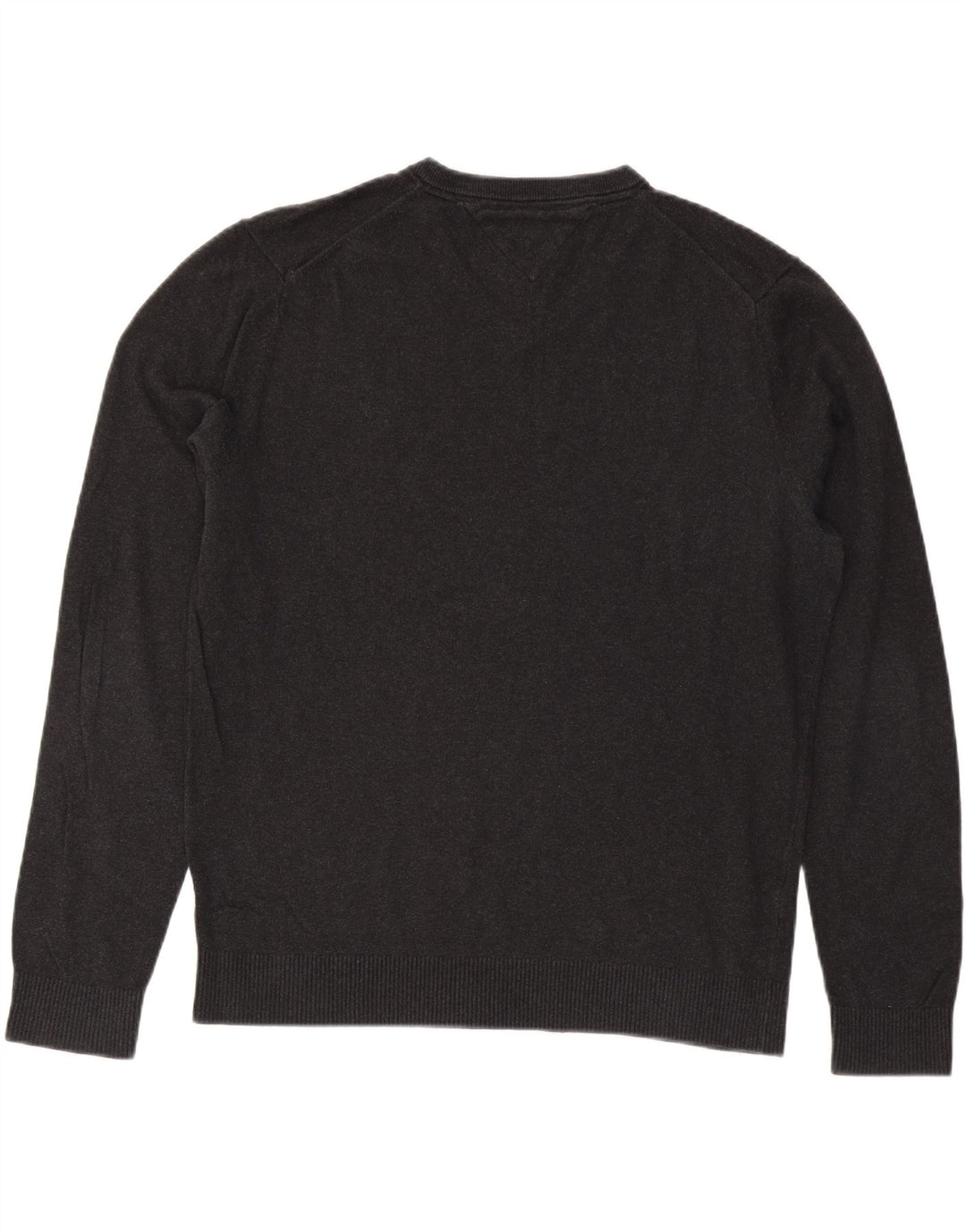 TOMMY HILFIGER Męski sweter z dekoltem w kształcie litery V XL, szara bawełna