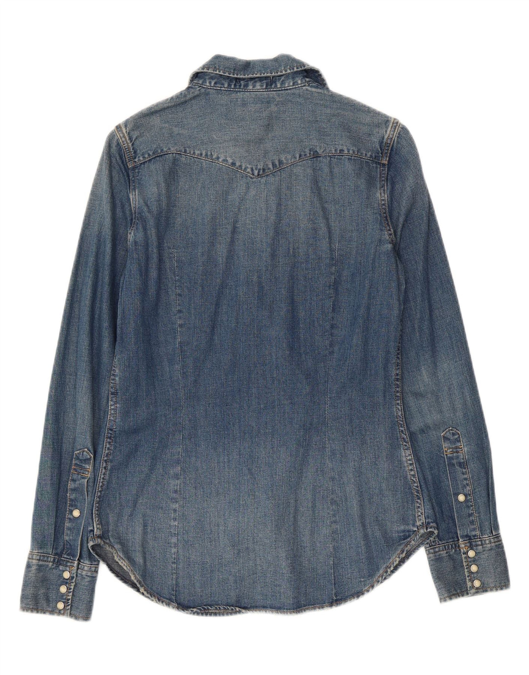 LEVI'S Womens Denim Shirt UK 10 Small Blue Cotton