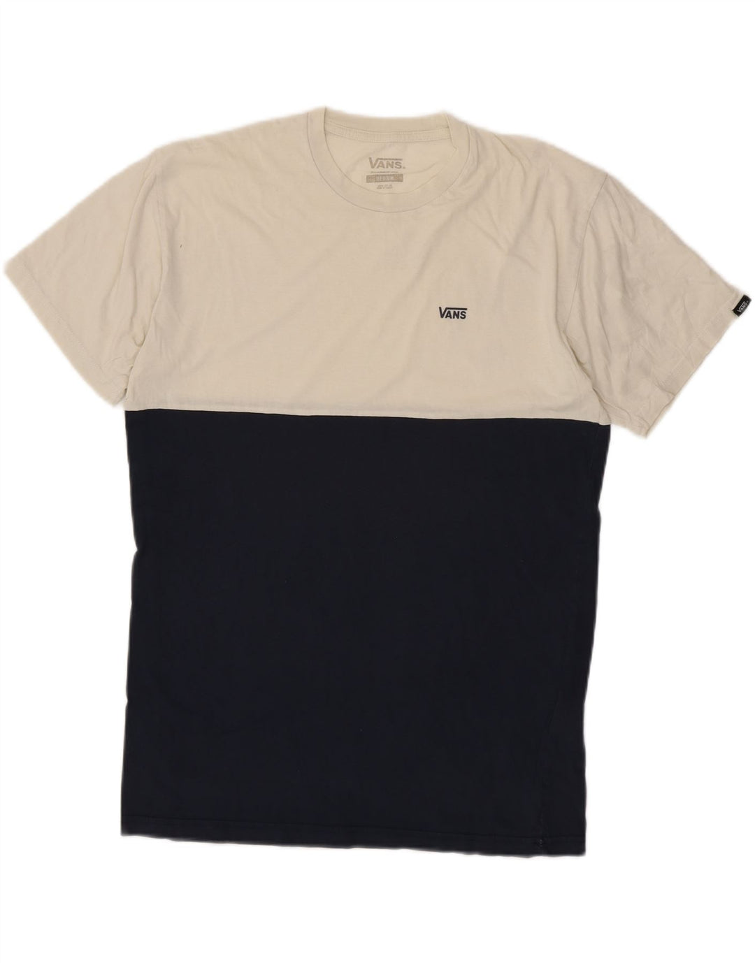 Męski T-shirt VANS o klasycznym kroju, w kolorze średniej bieli