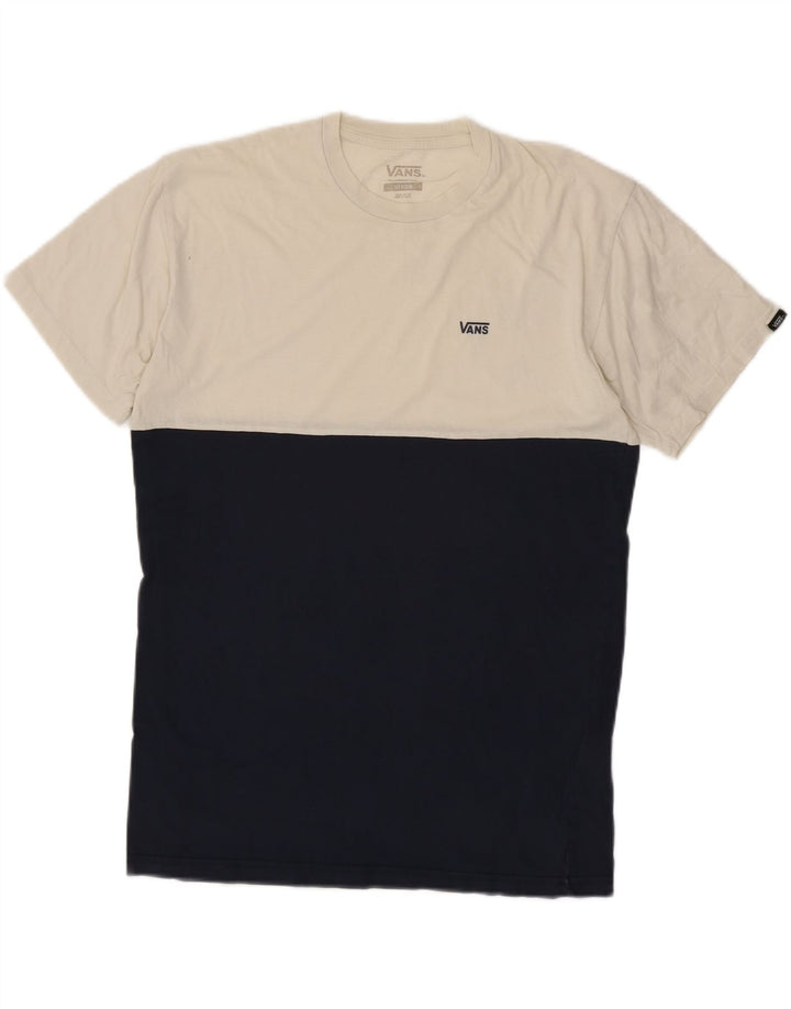 Męski T-shirt VANS o klasycznym kroju, w kolorze średniej bieli