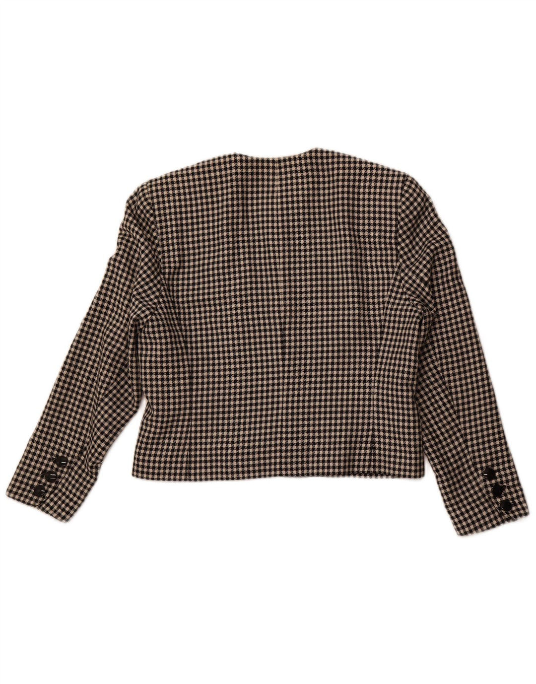 Damska marynarka PORTARA zapinana na 5 guzików, EU 38, średnia czarna kratka