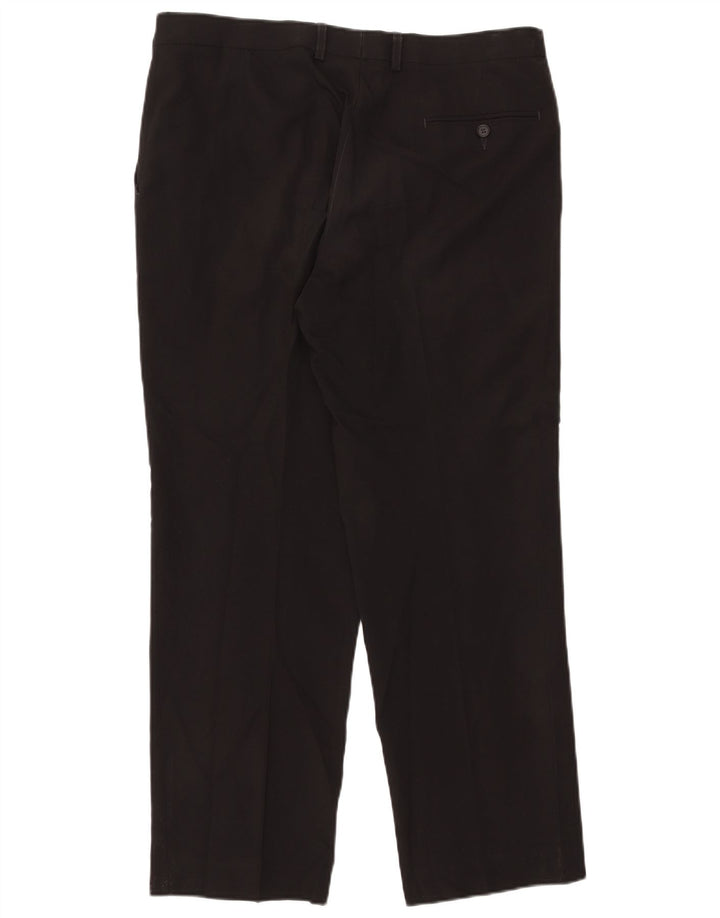 Męskie proste spodnie chino Marks & Spencer W36 L31 Czarny poliester