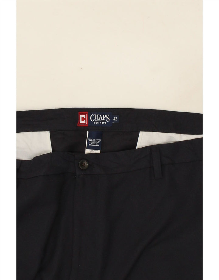 CHAPS Mens Chino Shorts W42 2XL Navy Blue Polyester Vintage Chaps and Second-Hand Chaps from Messina Hembry 