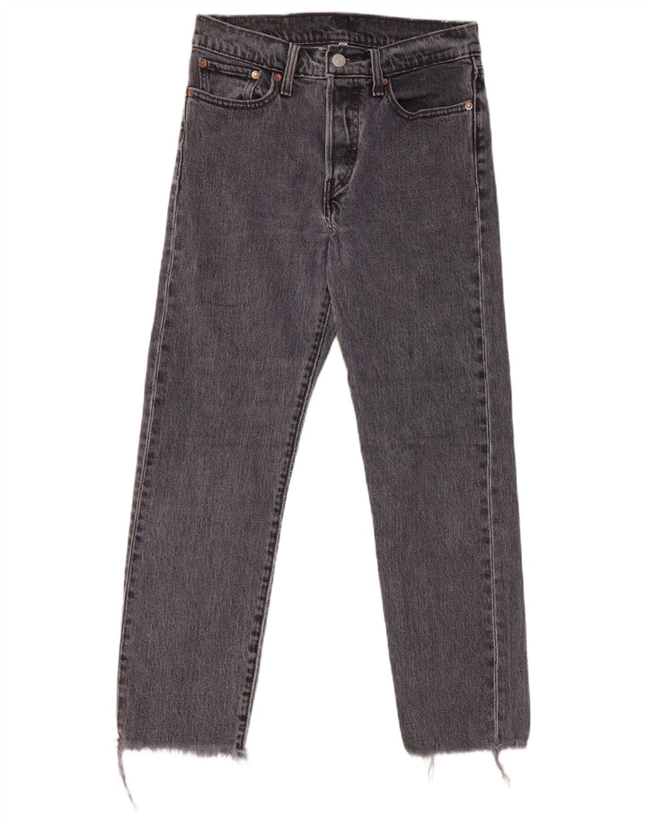 Damskie proste dżinsy Levi's W27 L26 Szara bawełna