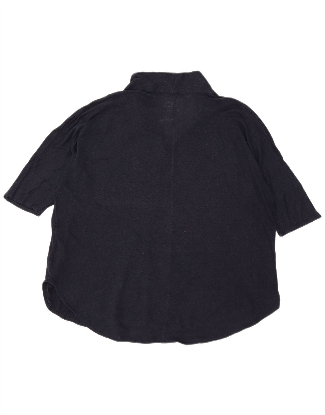 Bluzka damska Massimo Dutti Top UK 18 XL Granatowa, lniana