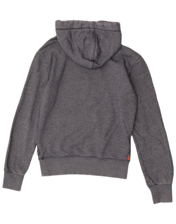 Męski sweter z kapturem Superdry z grafiką, mały, szary, bawełniany