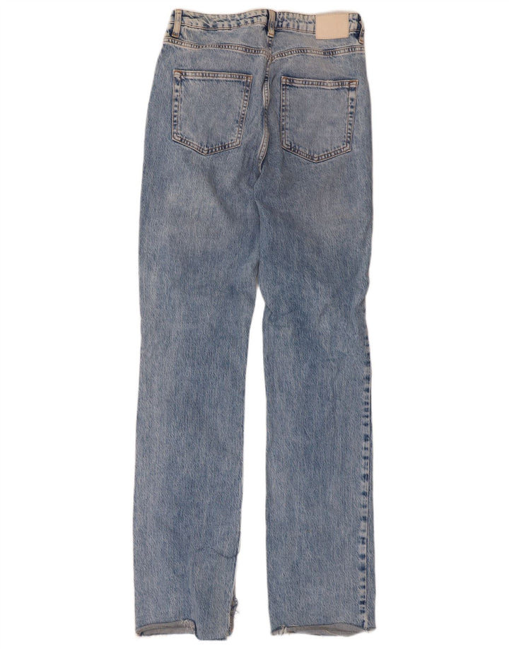 Damskie proste dżinsy Zara z wysokim stanem EU 40 Medium W30 L33 niebieskie