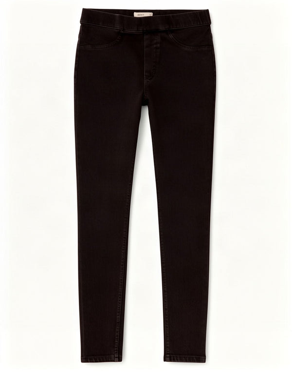 Marks & Spencer Damskie jeansy Jegging UK 12 Medium W28 L28 Czarna bawełna