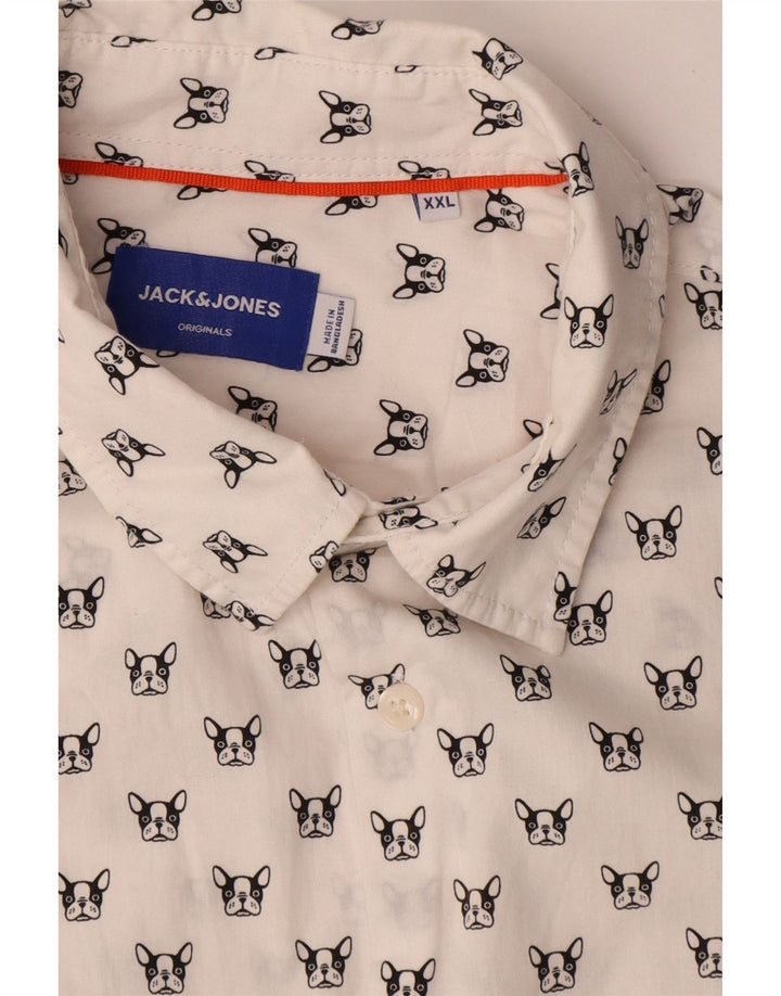 Koszula męska JACK & JONES 2XL, bawełniana w białe cętki
