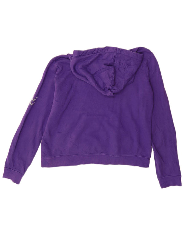 Damski sweter z kapturem NIKE UK 16, duży, fioletowy, bawełniany