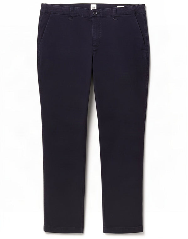 Gap Spodnie damskie Girlfriend Straight Chino UK 14 Large W34 L28 Granatowe