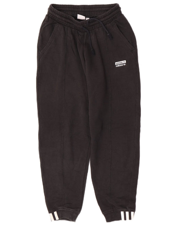 Damskie spodnie dresowe Adidas Joggers UK 4 XS Czarna bawełna