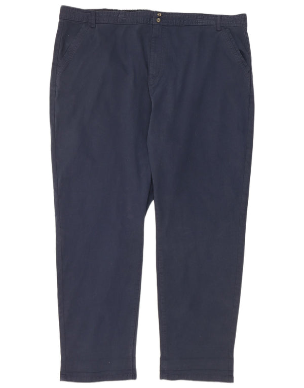 Spodnie damskie M&Co Chino UK 22 3XL W42 L29 Granatowa bawełna