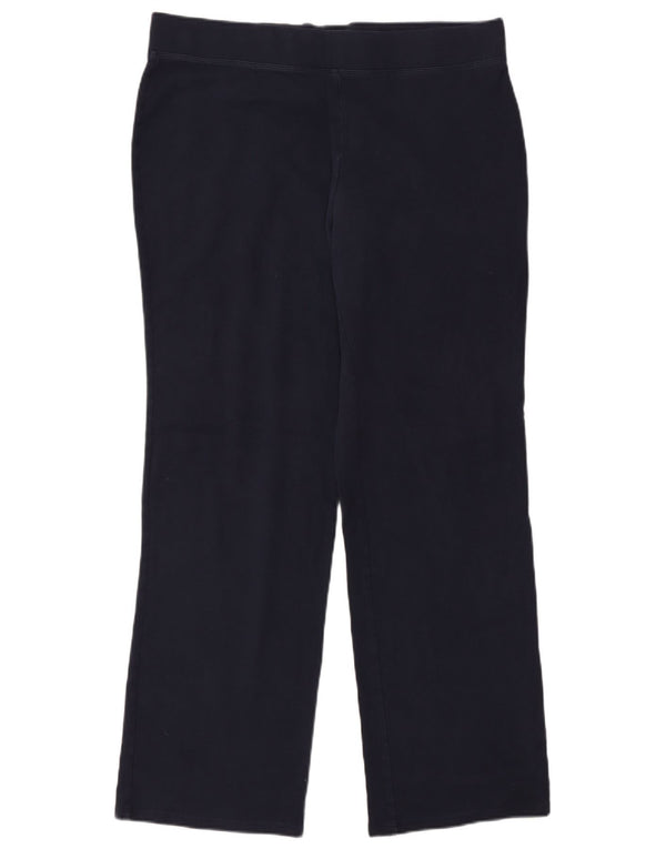 Marks & Spencer Womens Tracksuit Trousers UK 16 Large  Navy Blue Cotton