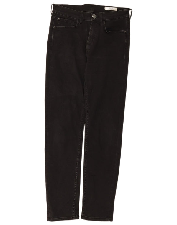 Marks & Spencer Damskie jeansy slim UK 10 Small W28 L28 Czarna bawełna