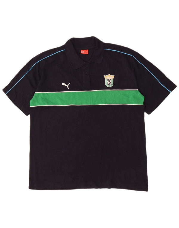 Męska koszulka polo Puma XL, czarna, bawełniana z blokami kolorów