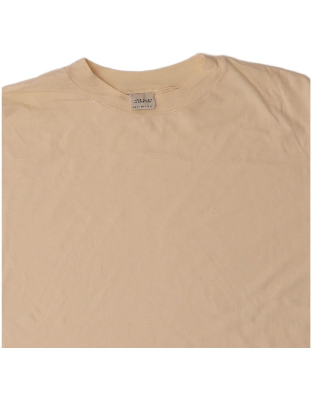 T-shirt męski BENETTON Top średnio beżowy, bawełniany