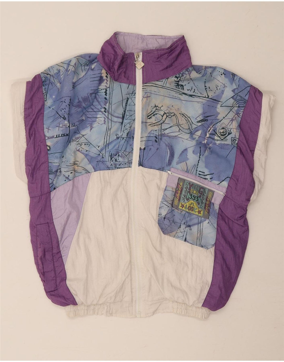 Damska bluza dresowa oversize VINTAGE UK 10 Small White