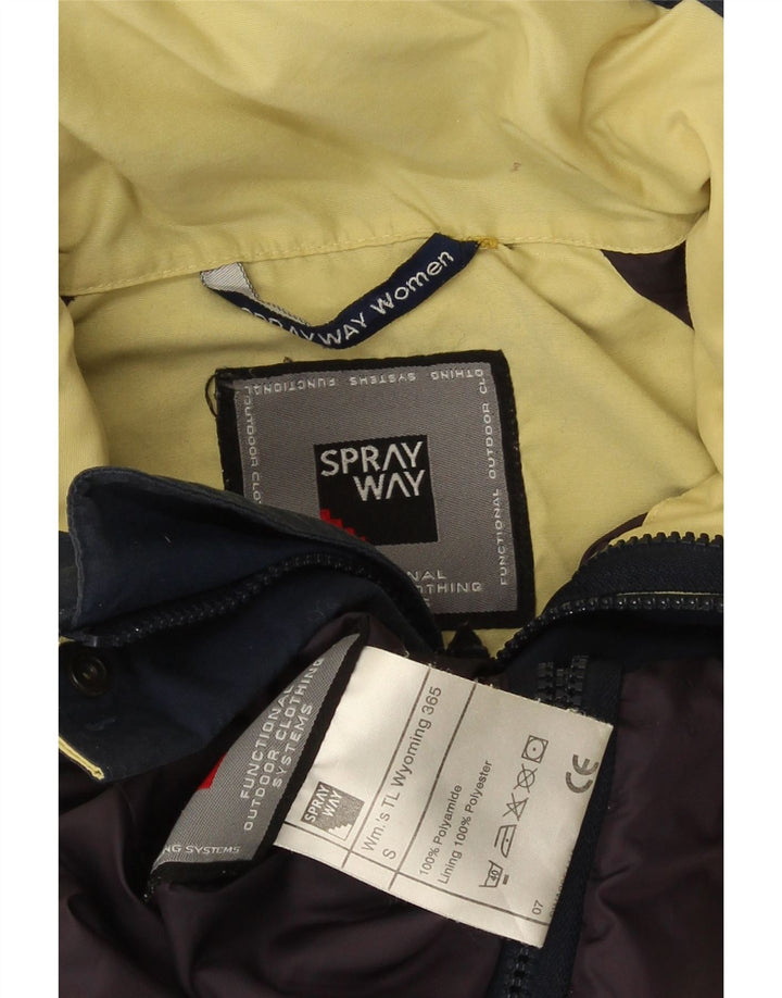 Damska kurtka przeciwdeszczowa z kapturem, oversize Sprayway UK 10, mała, żółta poliamid