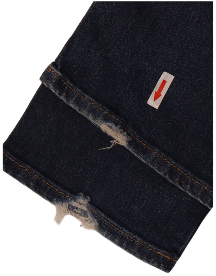 Damskie jeansy Levi's 470 Straight W28 L34 Niebieskie bawełniane