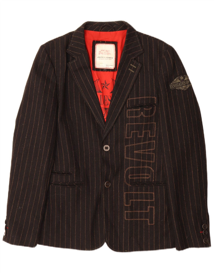 Męska marynarka Jack & Jones Graphic Blazer UK 38 w średnie czarne prążki