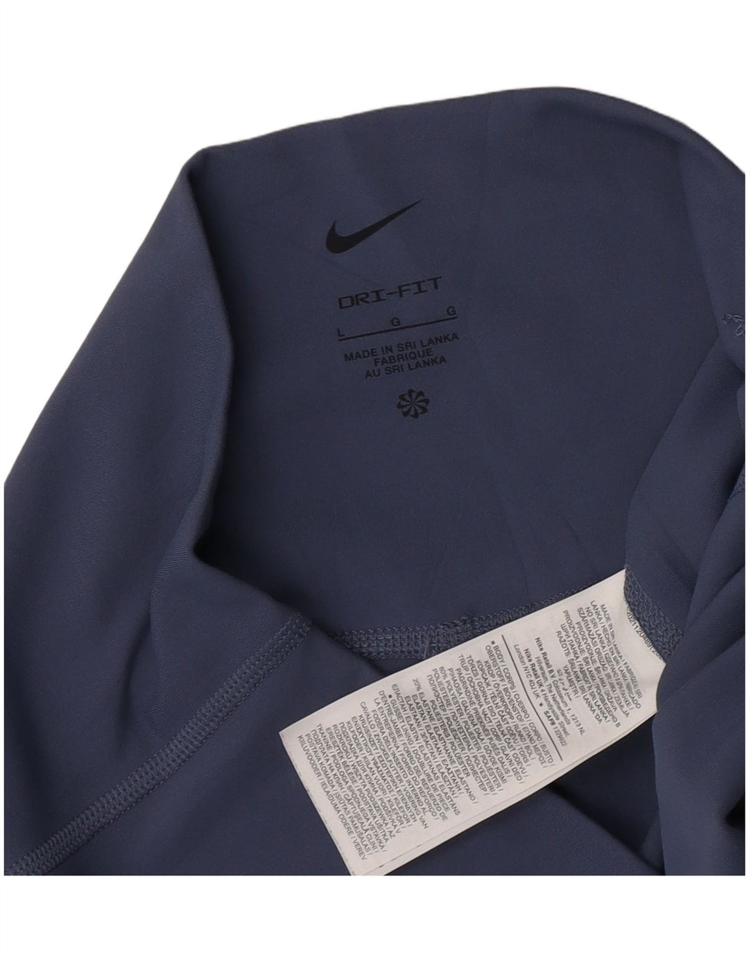 Damskie legginsy Nike Dri Fit UK 14, duże, granatowe, poliestrowe