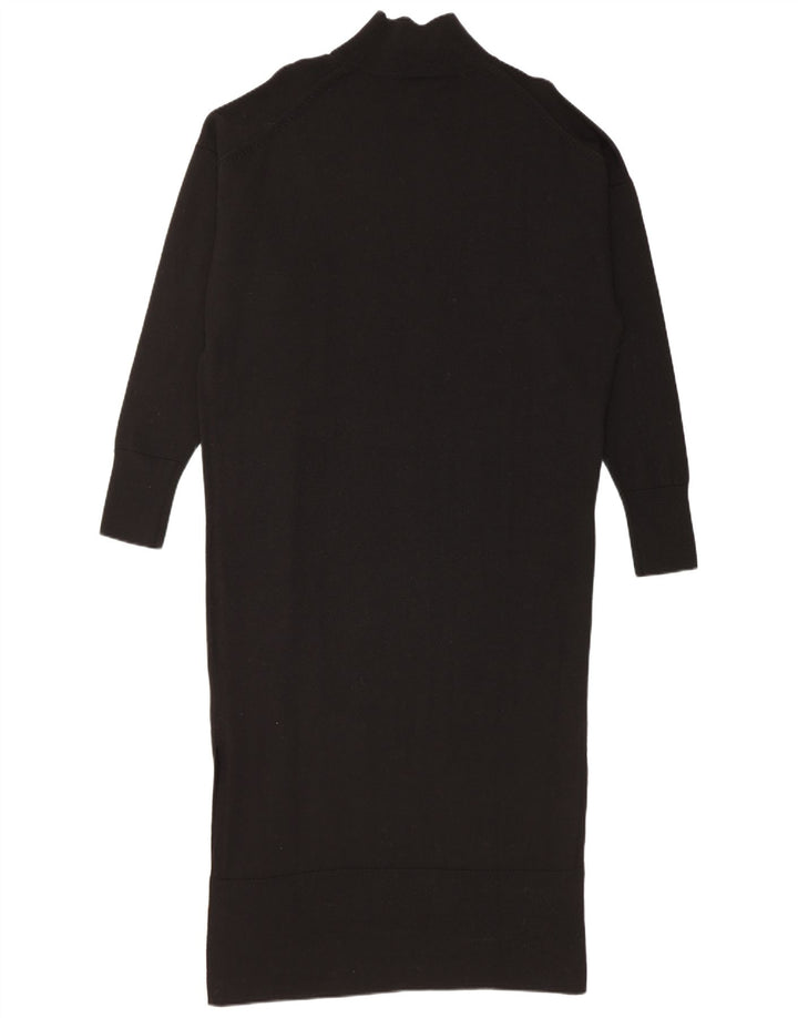 Cos Damska sukienka maxi oversize typu jumper UK 10, mała, czarna wełna