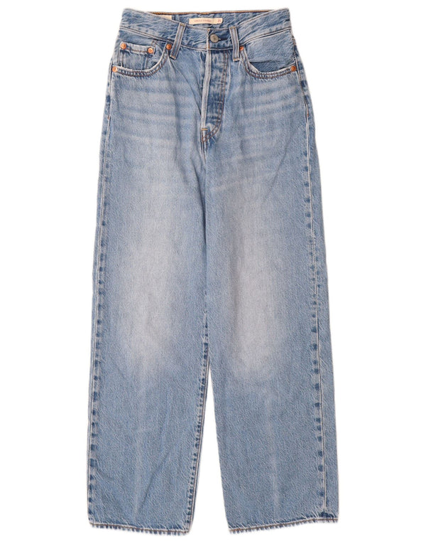 Damskie jeansy Levi's Ribcage Straight W25 L27 Niebieskie bawełniane