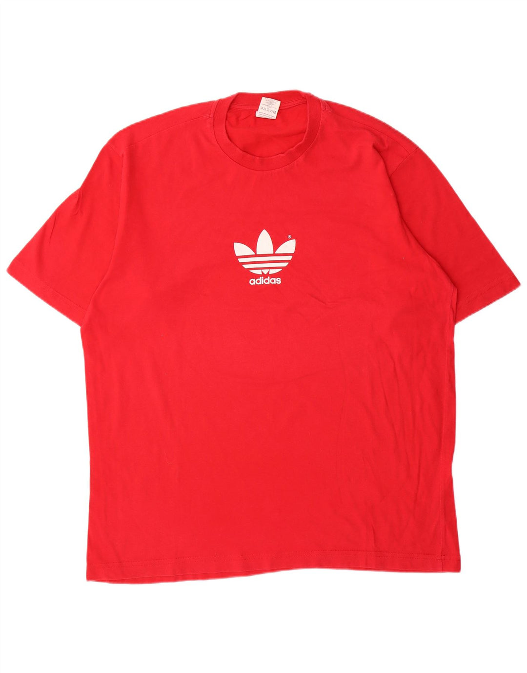 Męska koszulka z grafiką Adidas, duża, czerwona, bawełniana