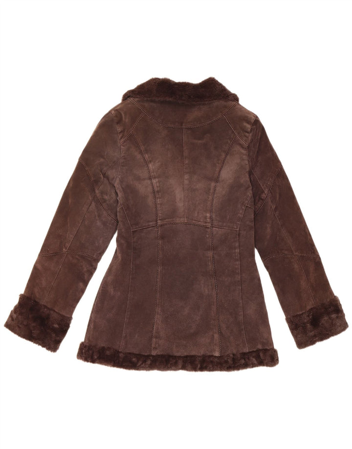 Damska kurtka shearling Montego EU 36, mała brązowa skóra