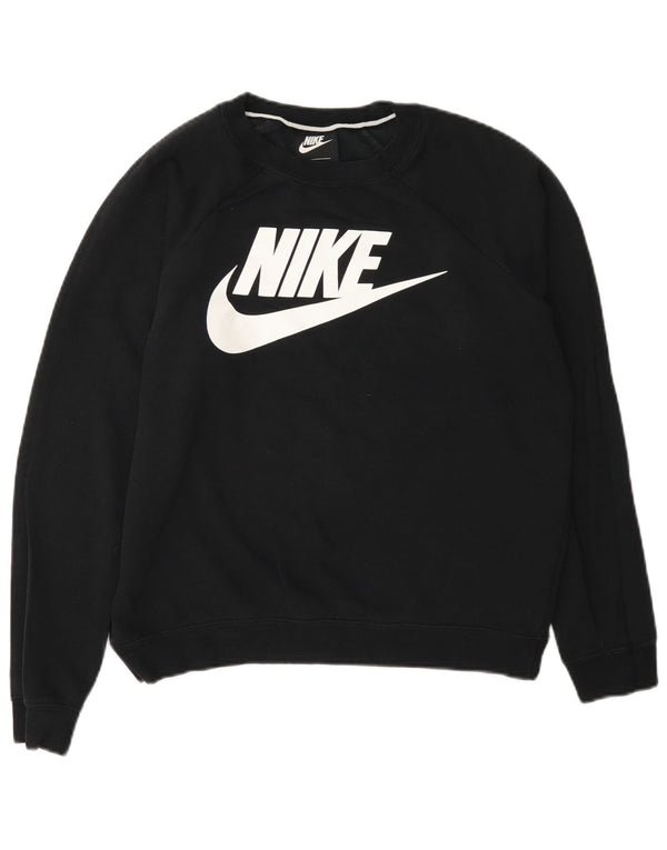 Damska bluza dresowa Nike Graphic Oversize UK 10, mała, szara bawełna