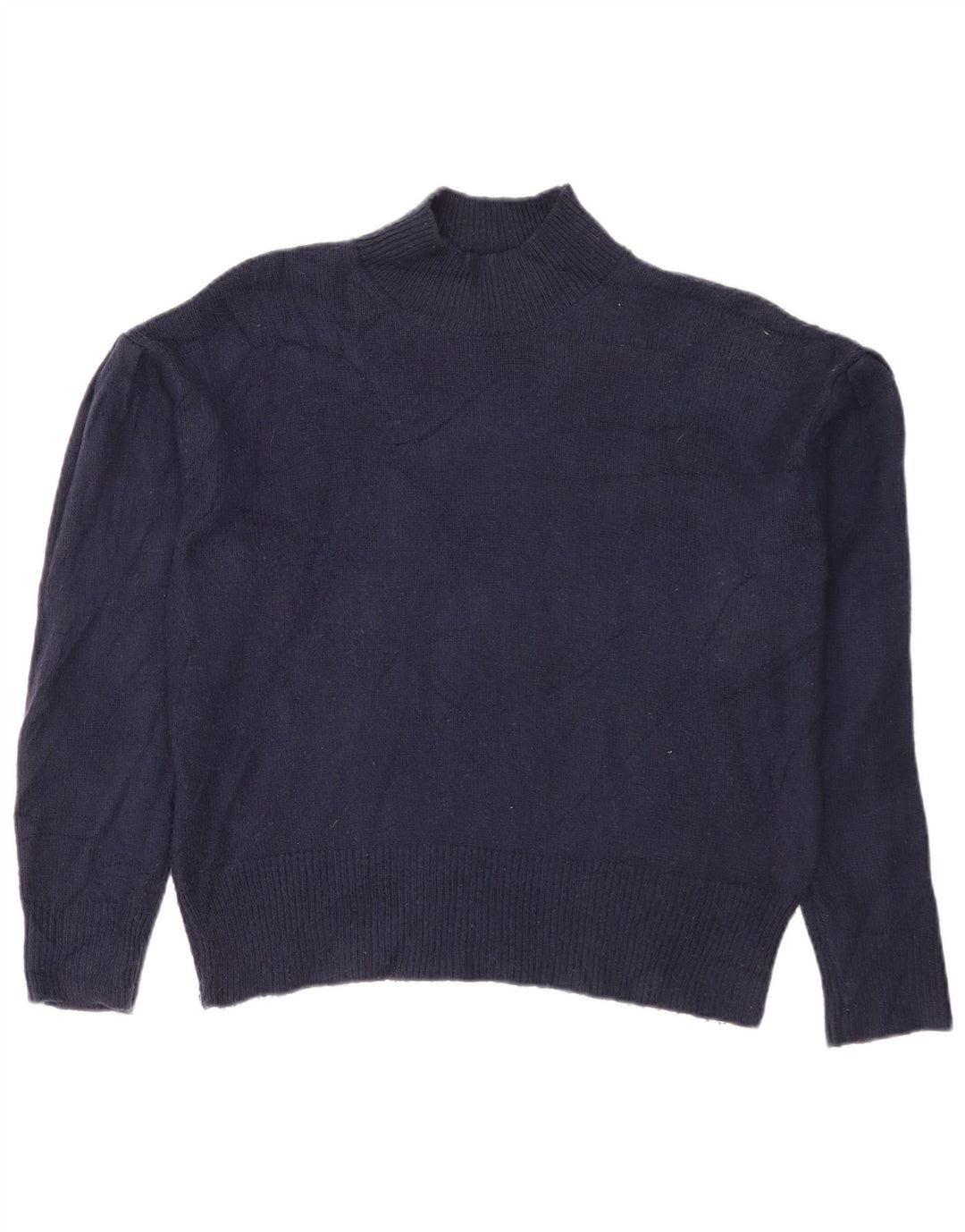 Marks & Spencer Damski sweter z golfem UK 14, średni granatowy