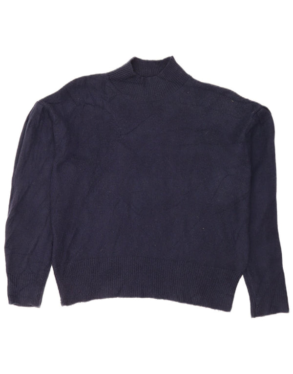 Marks & Spencer Damski sweter z golfem UK 14, średni granatowy