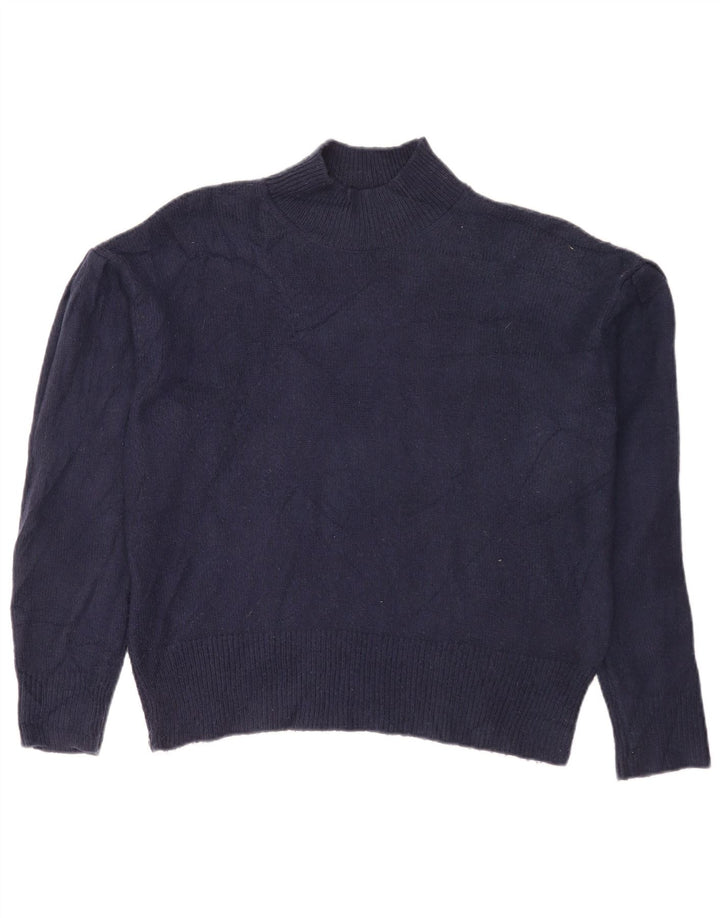 Marks & Spencer Damski sweter z golfem UK 14, średni granatowy