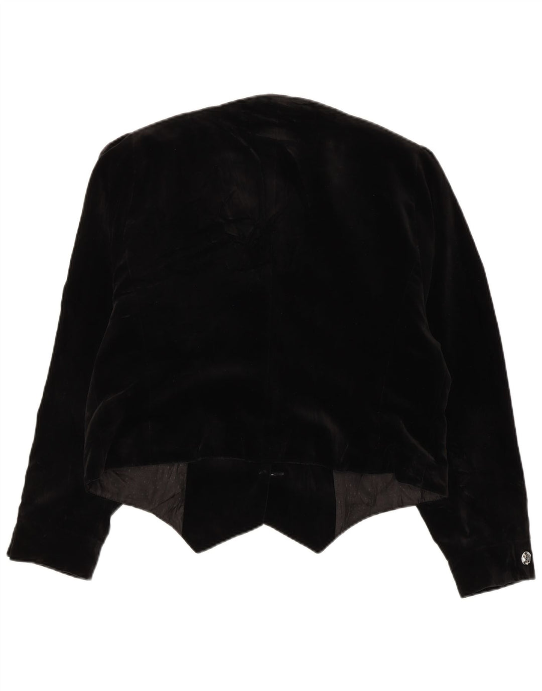 HAMMERSCHMID Damska aksamitna marynarka zapinana na 3 guziki EU 42, duża, czarna, bawełniana