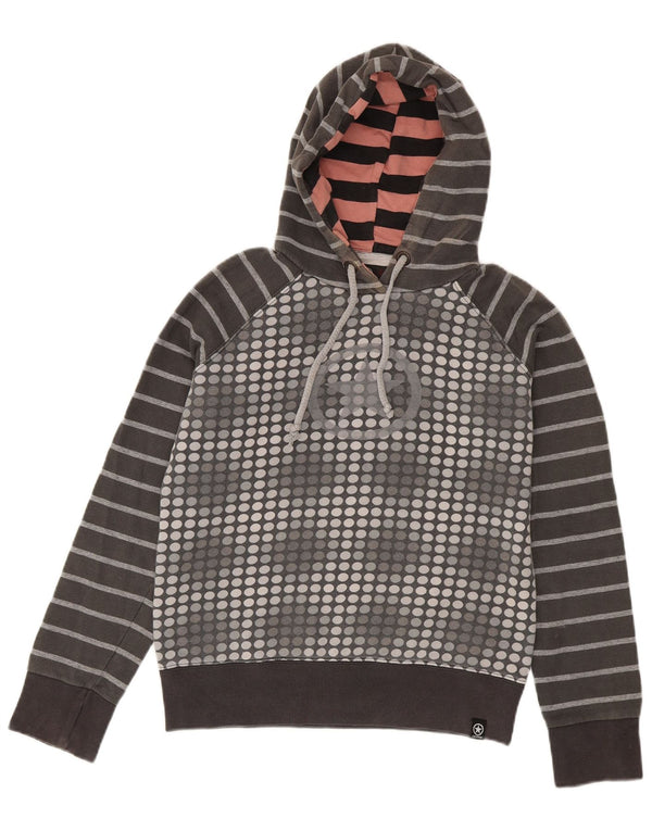 Damska bluza z kapturem Converse Graphic UK 14, duża, szara, geometryczna bawełna
