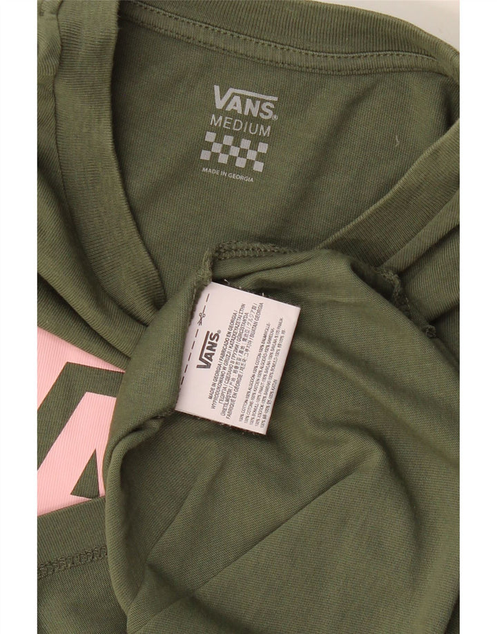 Damska koszulka z grafiką Vans Top UK 12, średnia bawełna khaki