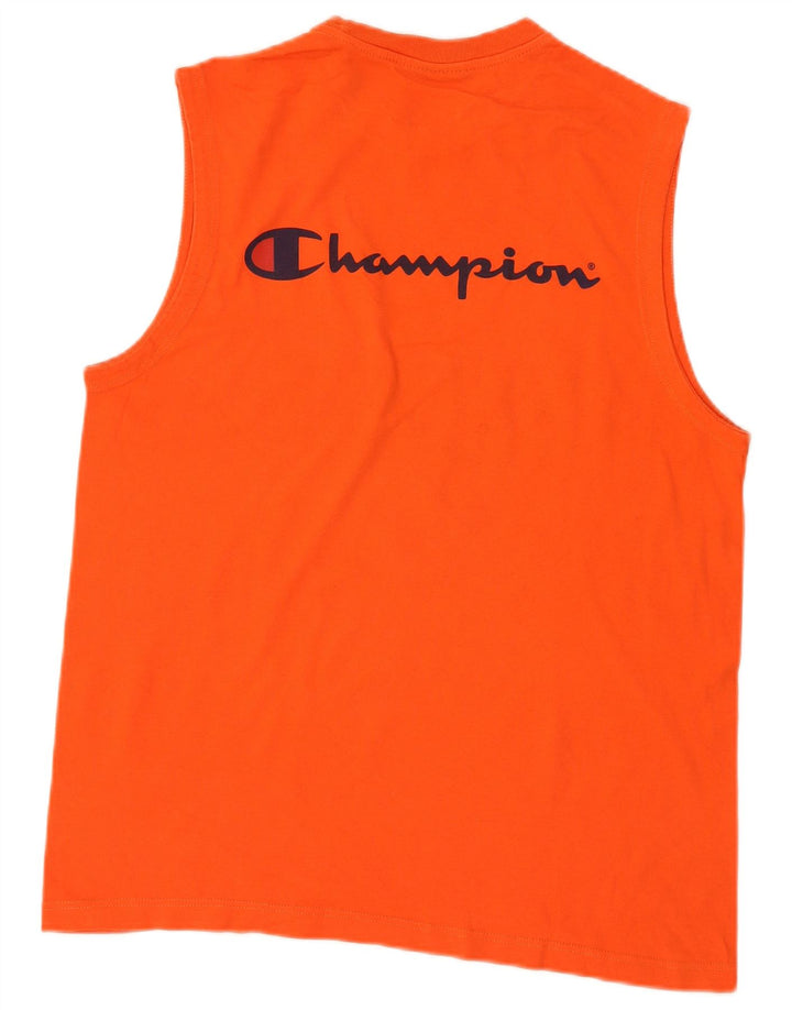 CHAMPION Womens Graphic Vest Top UK 18 XL Orange