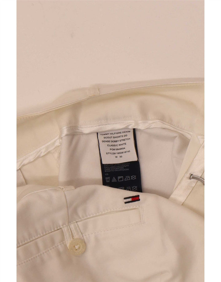 Damskie spodenki Chino Tommy Hilfiger W30 Średniobiała bawełna