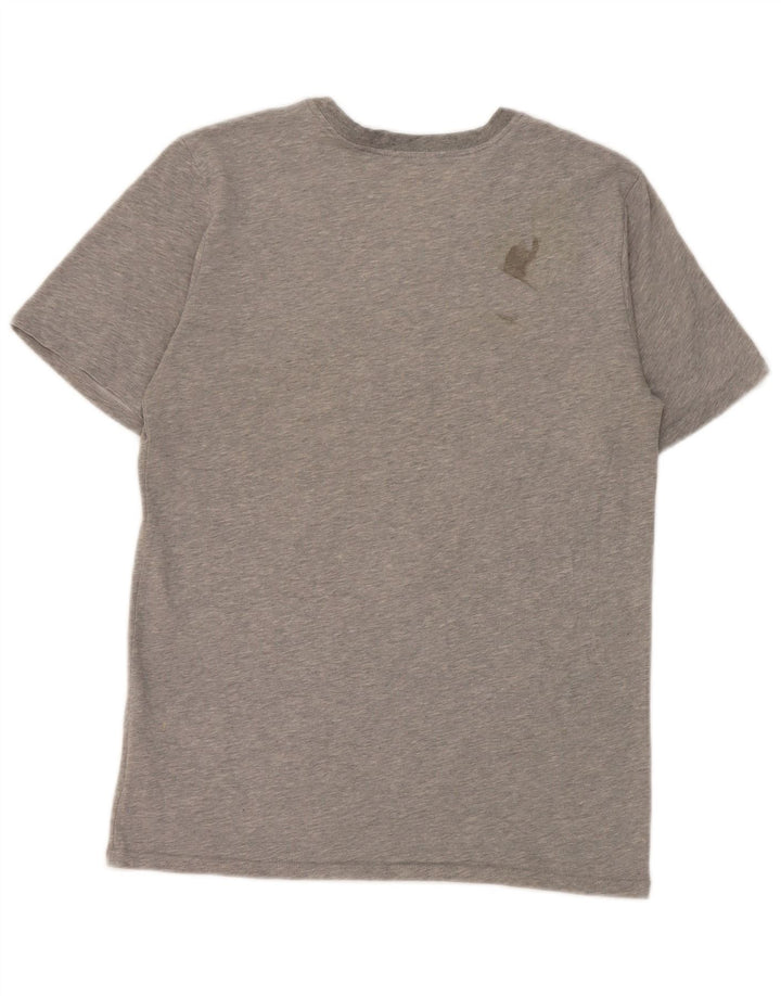 Męski T-shirt Nike Dri Fit z grafiką, mały, szary, bawełniany