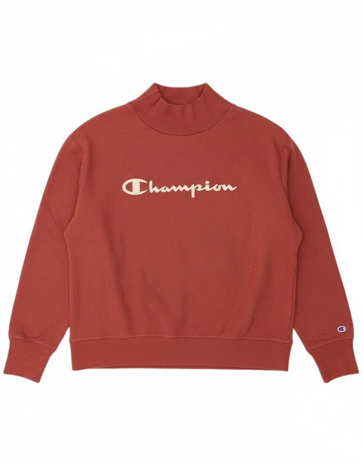 CHAMPION Womens Oversized Graphic Sweatshirt Jumper UK 16 Large Brown