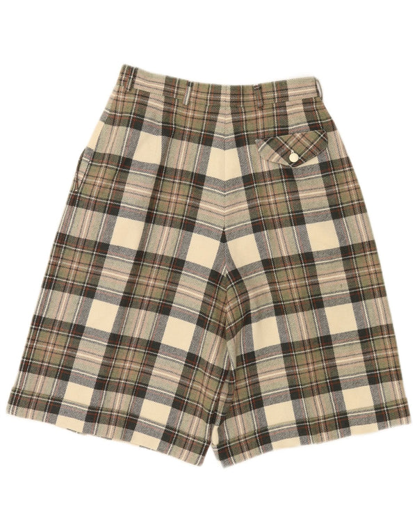 Wichele Damskie spodenki Chino z wysokim stanem UK 12 Medium W26 Khaki Check