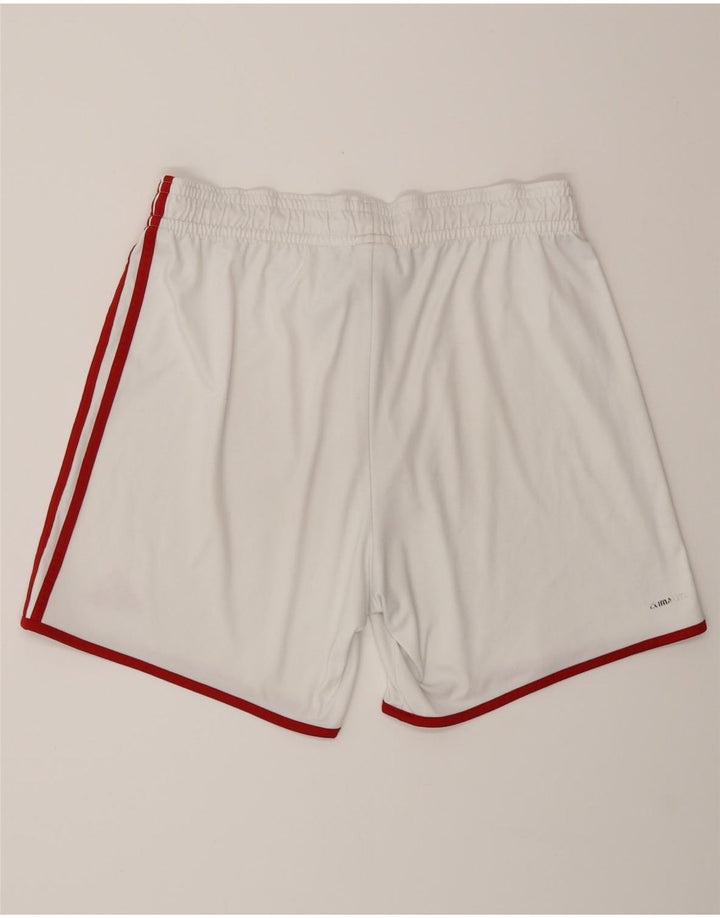 Męskie spodenki sportowe Adidas Climalite, duże, białe, poliestrowe