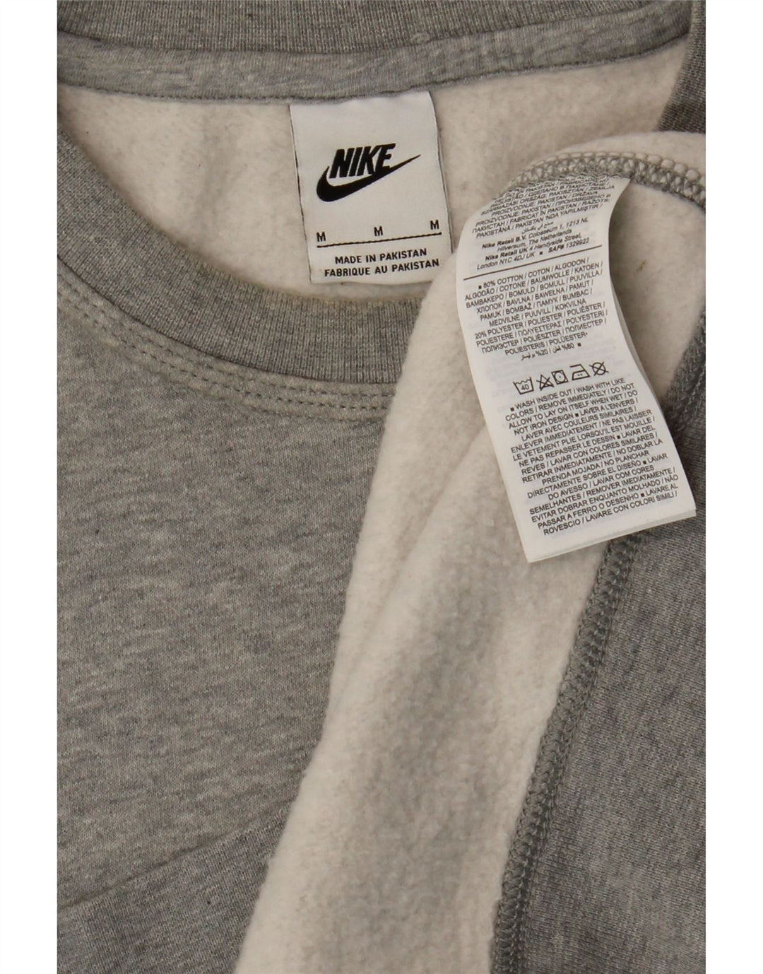 Męska bluza dresowa Nike, średnia, szara, bawełniana nakrapiana