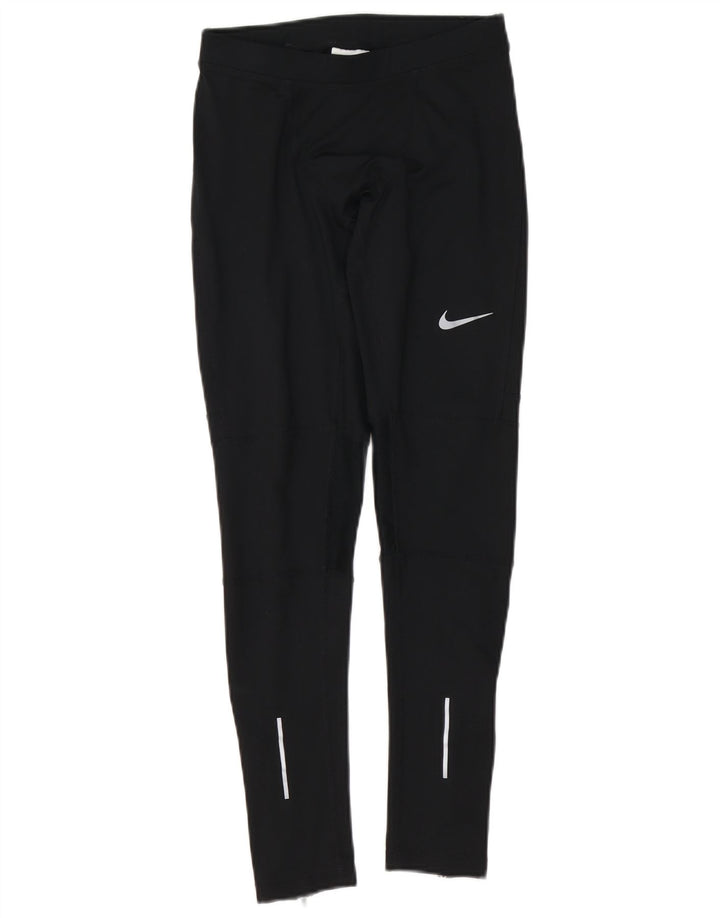 Damskie legginsy Nike Dri Fit UK 8, małe, czarne, poliestrowe