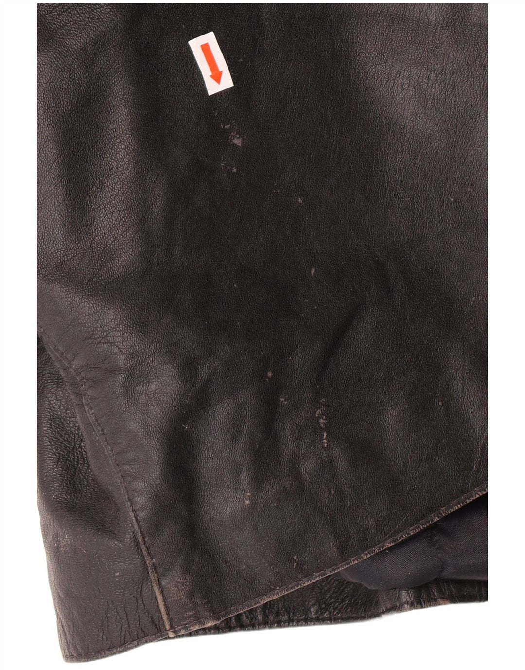 Vintage Womens Oversized Leather Coat IT 40 Small Black Leather