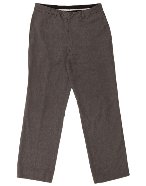 Męskie proste spodnie chino Zara EU 40 Medium W31 L29 Szary poliester
