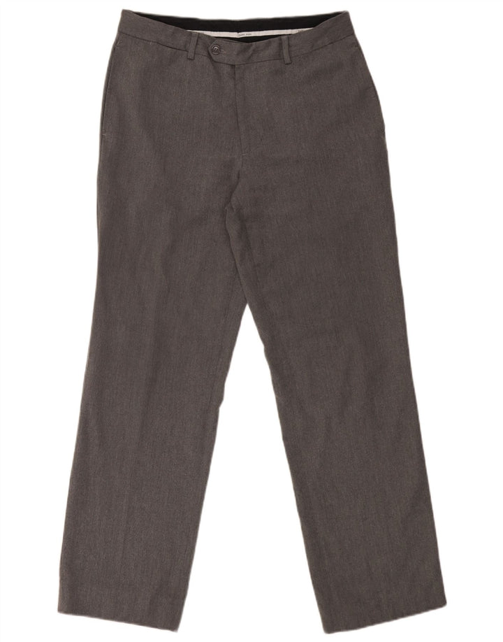 Męskie proste spodnie chino Zara EU 40 Medium W31 L29 Szary poliester