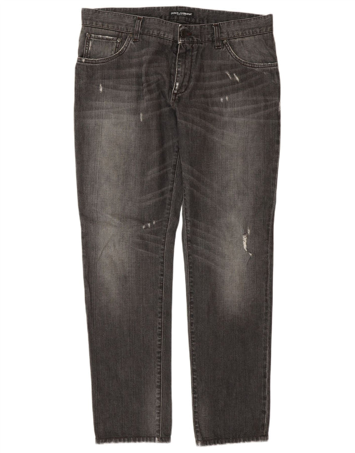 Damskie jeansy Dolce & Gabbana w trudnej sytuacji IT 50 XL W36 L32 Szare